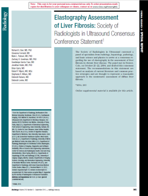 2014 conference on liver elastography.  
Click here here to read the associated review article.